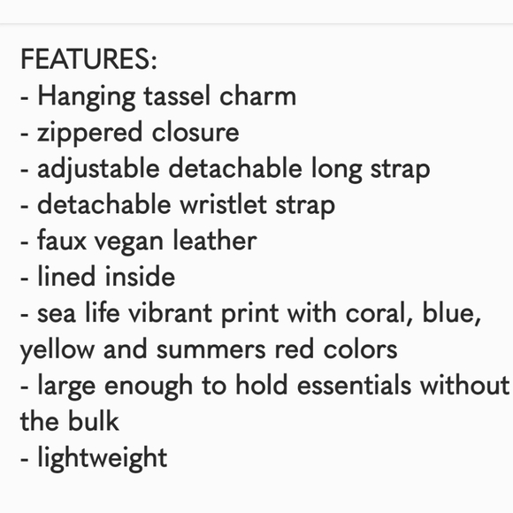 The sea life womens crossbody faux leather adjustable strap tassel bag - Picture 5 of 8